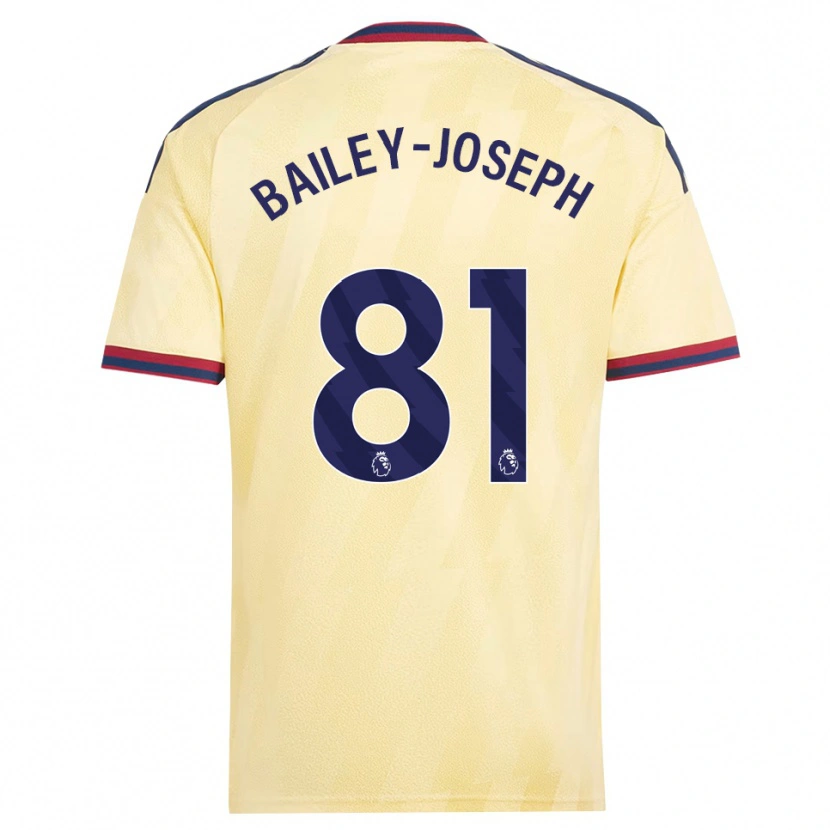 Danxen Kvinder Brando Bailey-Joseph #81 Lys Gul Midnatsblå Tredje Sæt Spillertrøjer 2026/27 Trøje T-Shirt