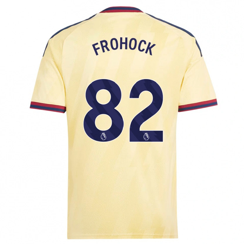 Danxen Kvinder Marley Frohock #82 Lys Gul Midnatsblå Tredje Sæt Spillertrøjer 2026/27 Trøje T-Shirt