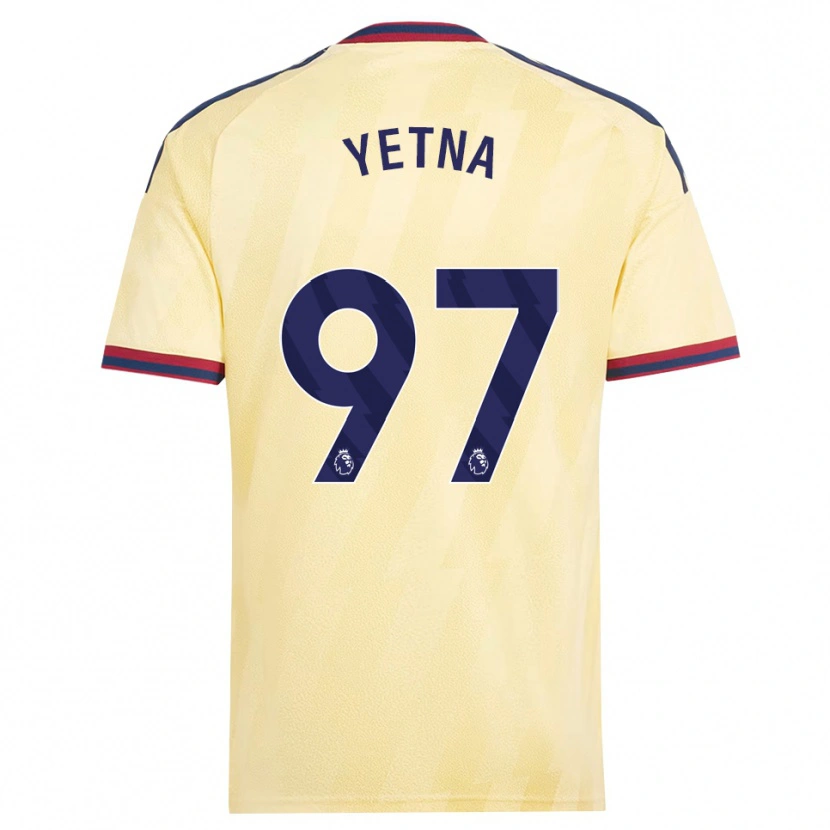 Danxen Kvinder Mikael Yetna #97 Lys Gul Midnatsblå Tredje Sæt Spillertrøjer 2026/27 Trøje T-Shirt