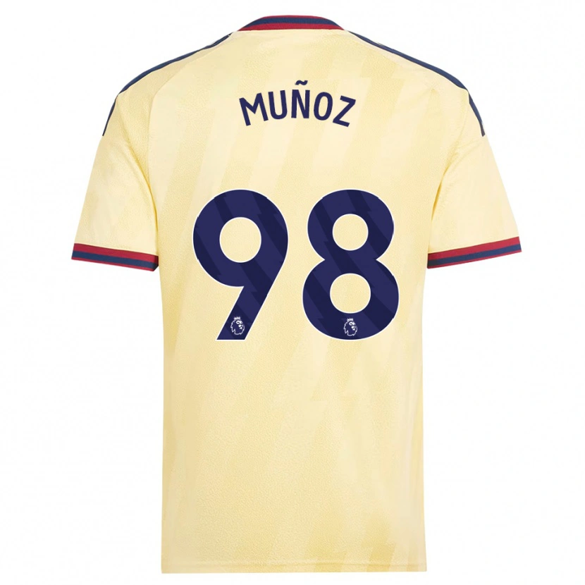 Danxen Kvinder Luis Muñoz #98 Lys Gul Midnatsblå Tredje Sæt Spillertrøjer 2026/27 Trøje T-Shirt