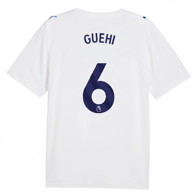 Danxen Kvinder Marc Guéhi #6 Marine Hvid Tredje Sæt Spillertrøjer 2026/27 Trøje T-Shirt