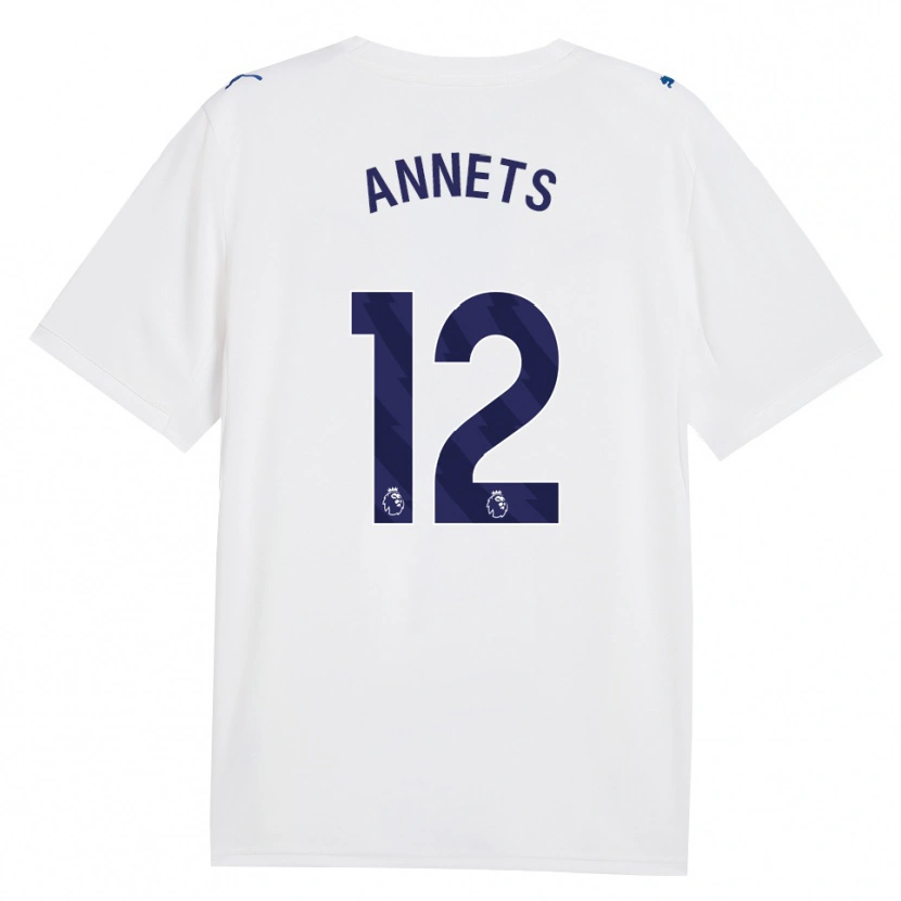 Danxen Kvinder Eve Annets #12 Marine Hvid Tredje Sæt Spillertrøjer 2026/27 Trøje T-Shirt