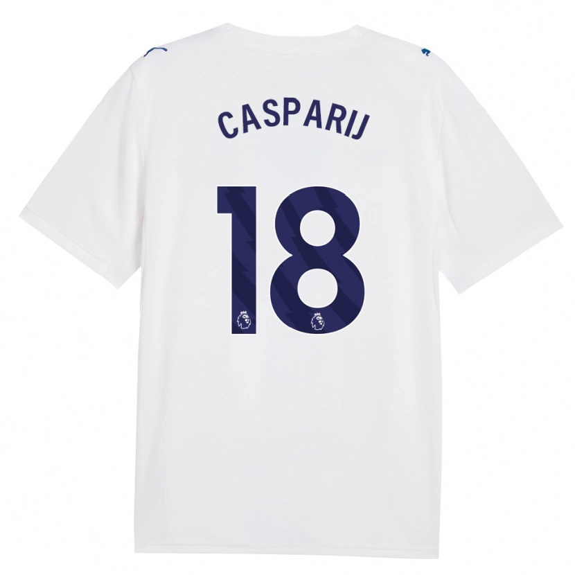 Danxen Kvinder Kerstin Casparij #18 Marine Hvid Tredje Sæt Spillertrøjer 2026/27 Trøje T-Shirt