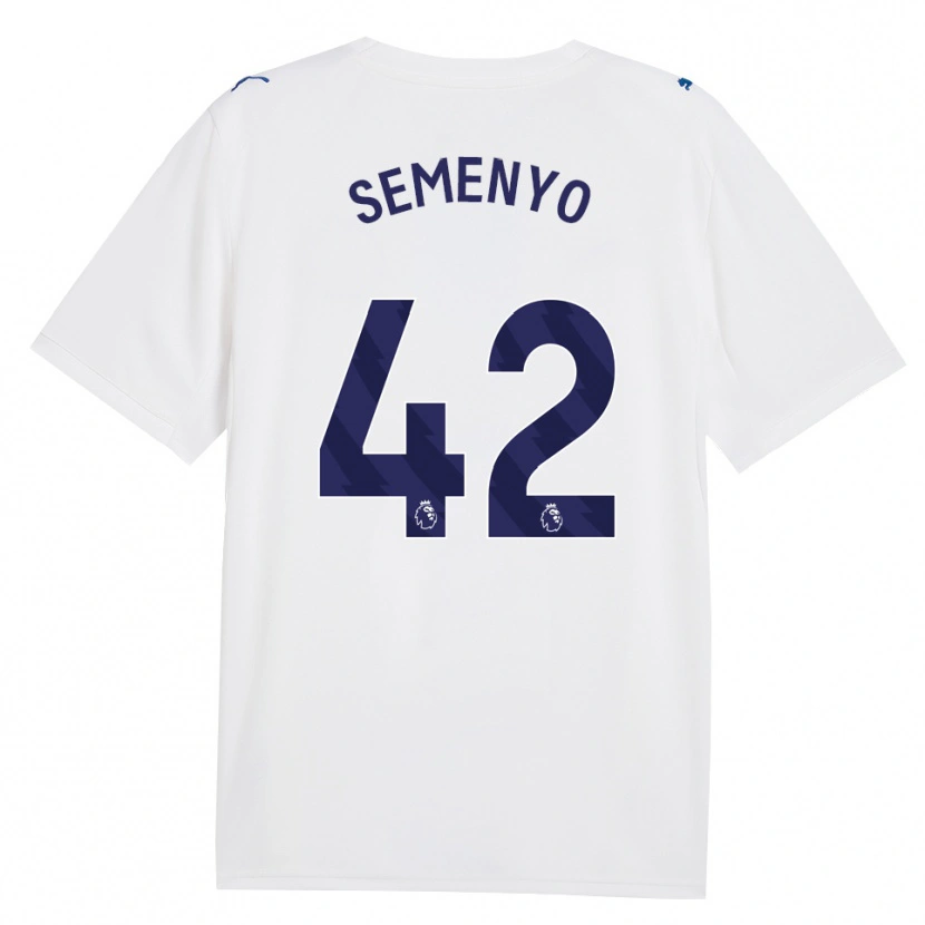 Danxen Kvinder Antoine Semenyo #42 Marine Hvid Tredje Sæt Spillertrøjer 2026/27 Trøje T-Shirt