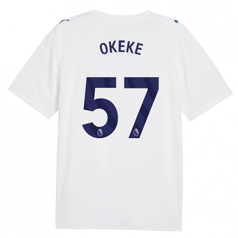 Danxen Kvinder Michael Okeke #57 Marine Hvid Tredje Sæt Spillertrøjer 2026/27 Trøje T-Shirt