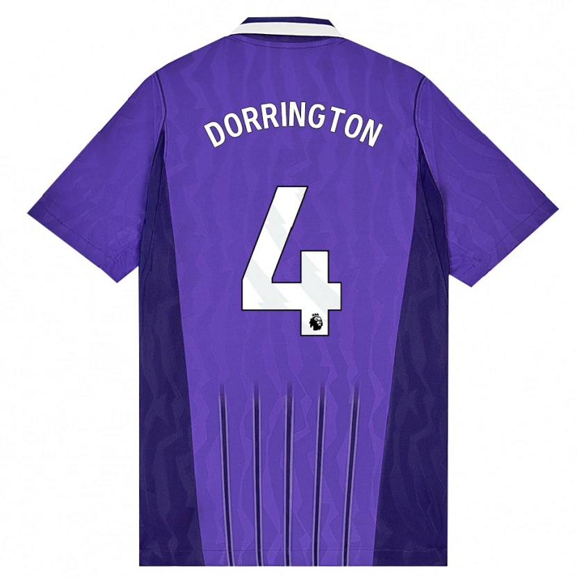 Danxen Kvinder Alfie Dorrington #4 Lilla Hvid Tredje Sæt Spillertrøjer 2026/27 Trøje T-Shirt
