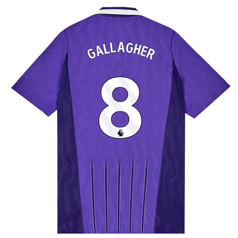 Danxen Kvinder Conor Gallagher #8 Lilla Hvid Tredje Sæt Spillertrøjer 2026/27 Trøje T-Shirt
