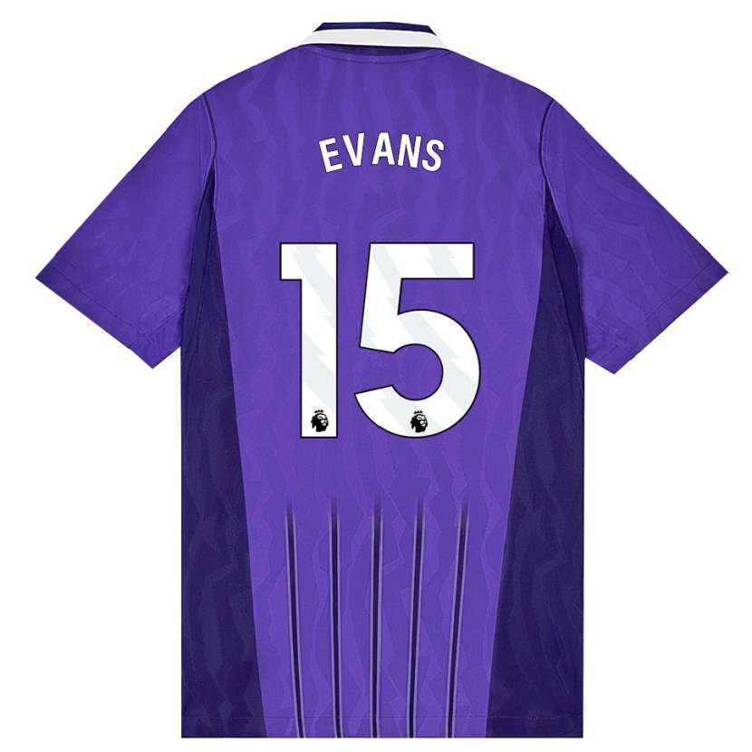 Danxen Kvinder Ted Evans #15 Lilla Hvid Tredje Sæt Spillertrøjer 2026/27 Trøje T-Shirt