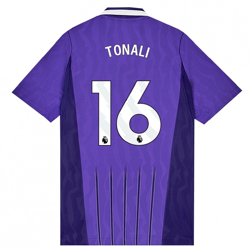 Danxen Kvinder Sandro Tonali #16 Lilla Hvid Tredje Sæt Spillertrøjer 2026/27 Trøje T-Shirt