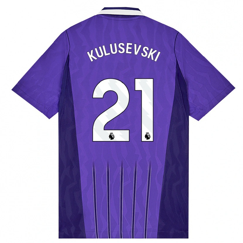 Danxen Kvinder Dejan Kulusevski #21 Lilla Hvid Tredje Sæt Spillertrøjer 2026/27 Trøje T-Shirt
