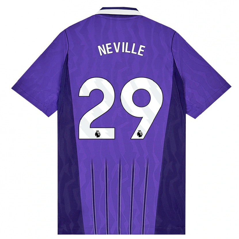Danxen Kvinder Ashleigh Neville #29 Lilla Hvid Tredje Sæt Spillertrøjer 2026/27 Trøje T-Shirt