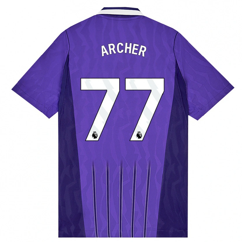 Danxen Kvinder Samual Archer #77 Lilla Hvid Tredje Sæt Spillertrøjer 2026/27 Trøje T-Shirt