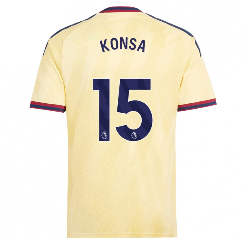 Danxen Kvinder Ezri Konsa #15 Lys Gul Midnatsblå Tredje Sæt Spillertrøjer 2026/27 Trøje T-Shirt