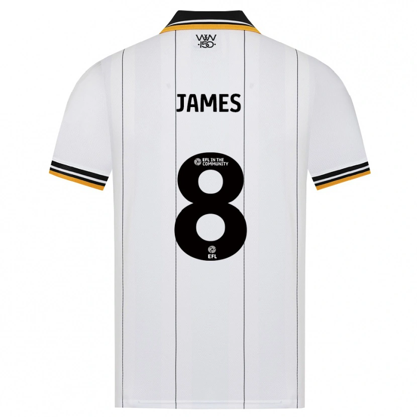 Danxen Kvinder Jordan James #8 Orange Hvid Sort Udebane Spillertrøjer 2026/27 Trøje T-Shirt