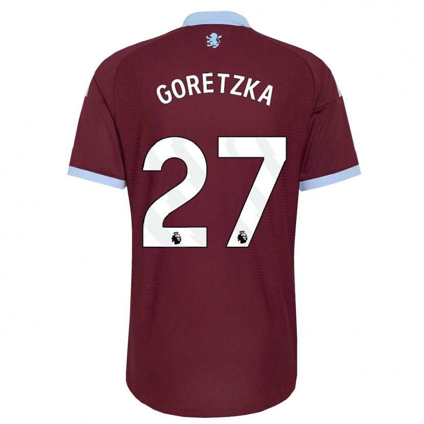 Danxen Kvinder Leon Goretzka #27 Kornblomstblå Vinrød Hjemmebane Spillertrøjer 2026/27 Trøje T-Shirt