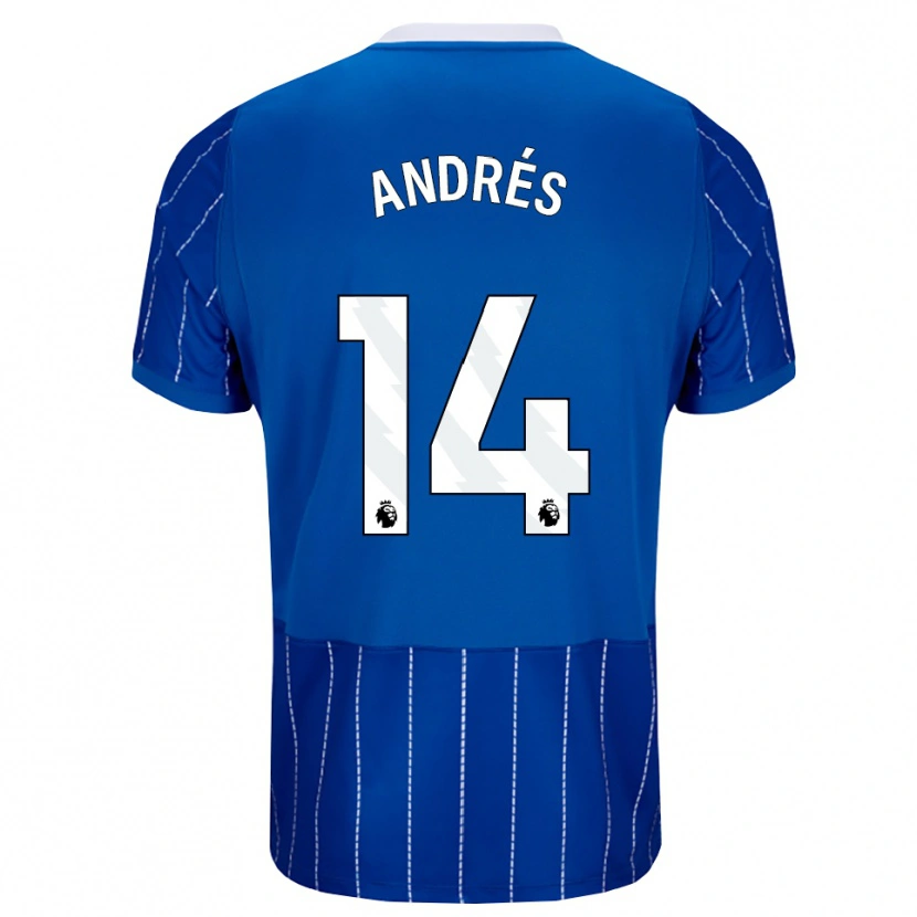 Danxen Kvinder Chema Andrés #14 Mellemblå Hvid Hjemmebane Spillertrøjer 2026/27 Trøje T-Shirt