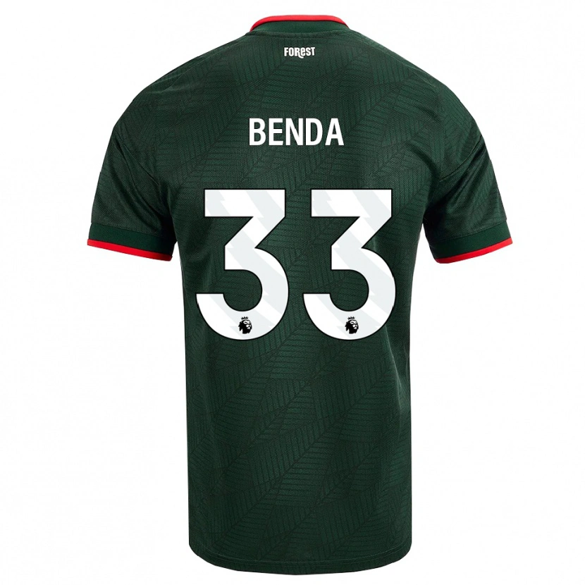 Danxen Kvinder Steven Benda #33 Mørk Grøn Rød Udebane Spillertrøjer 2026/27 Trøje T-Shirt