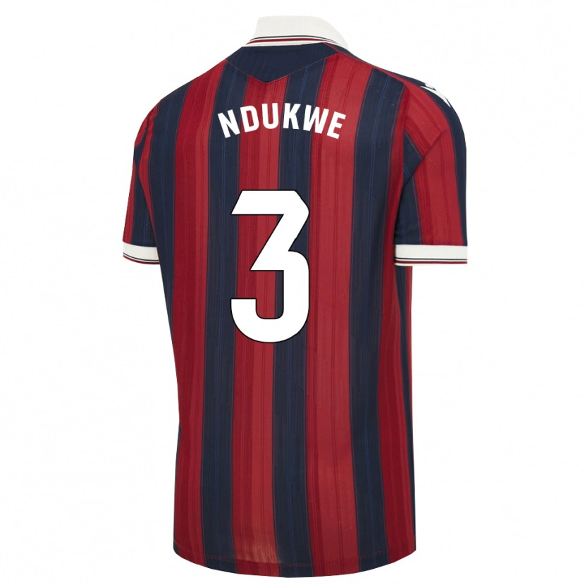 Danxen Børn Ifeanyi Ndukwe #3 Midnatsblå Rød Hjemmebane Spillertrøjer 2026/27 Trøje T-Shirt