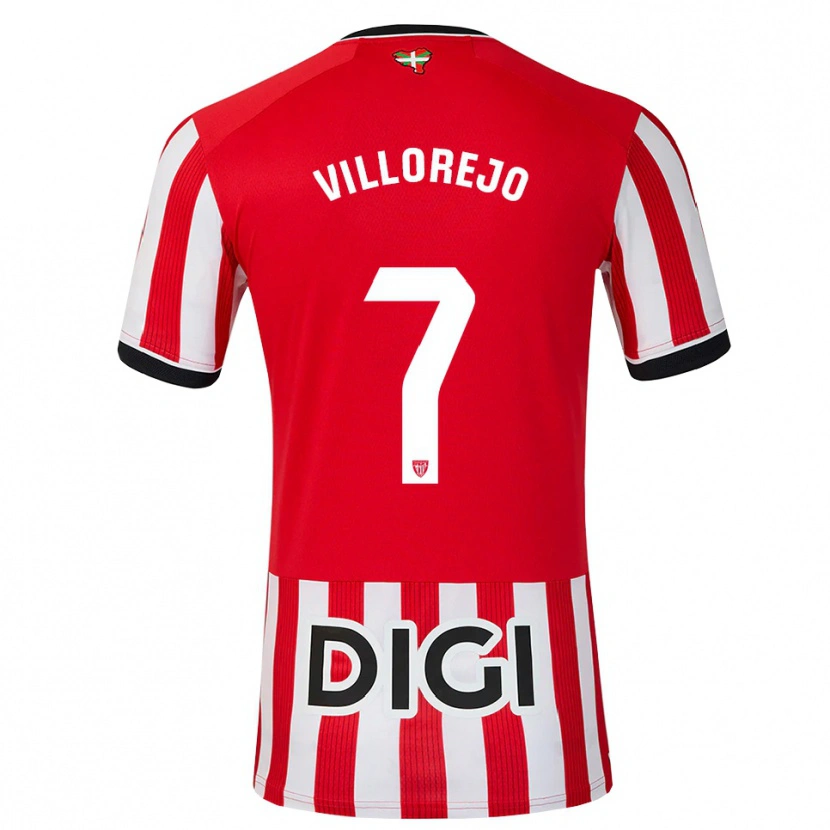 Danxen Børn Ardaitz Villorejo #7 Rød Sort Hvid Hjemmebane Spillertrøjer 2026/27 Trøje T-Shirt