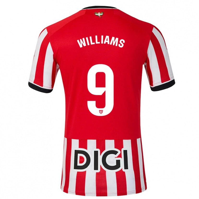 Danxen Børn Iñaki Williams #9 Rød Sort Hvid Hjemmebane Spillertrøjer 2026/27 Trøje T-Shirt