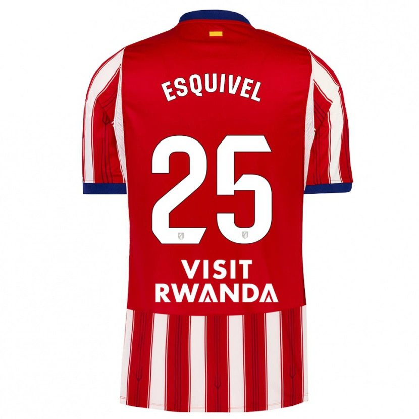 Danxen Børn Salvi Esquivel #25 Kongeblå Rød Hvid Hjemmebane Spillertrøjer 2026/27 Trøje T-Shirt