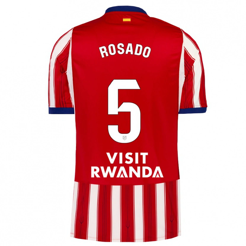Danxen Børn Diego Rosado #5 Kongeblå Rød Hvid Hjemmebane Spillertrøjer 2026/27 Trøje T-Shirt