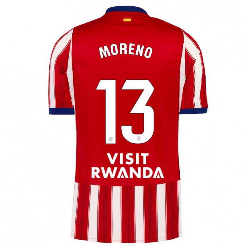 Danxen Børn Álvaro Moreno #13 Kongeblå Rød Hvid Hjemmebane Spillertrøjer 2026/27 Trøje T-Shirt