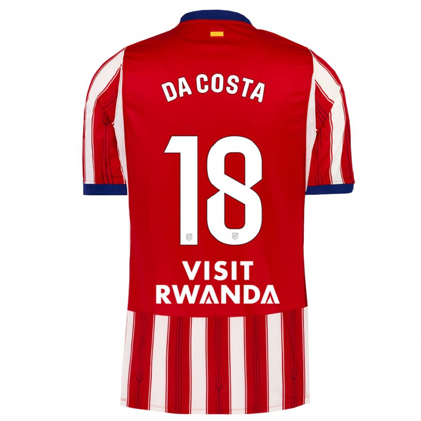 Danxen Børn Mario Da Costa #18 Kongeblå Rød Hvid Hjemmebane Spillertrøjer 2026/27 Trøje T-Shirt