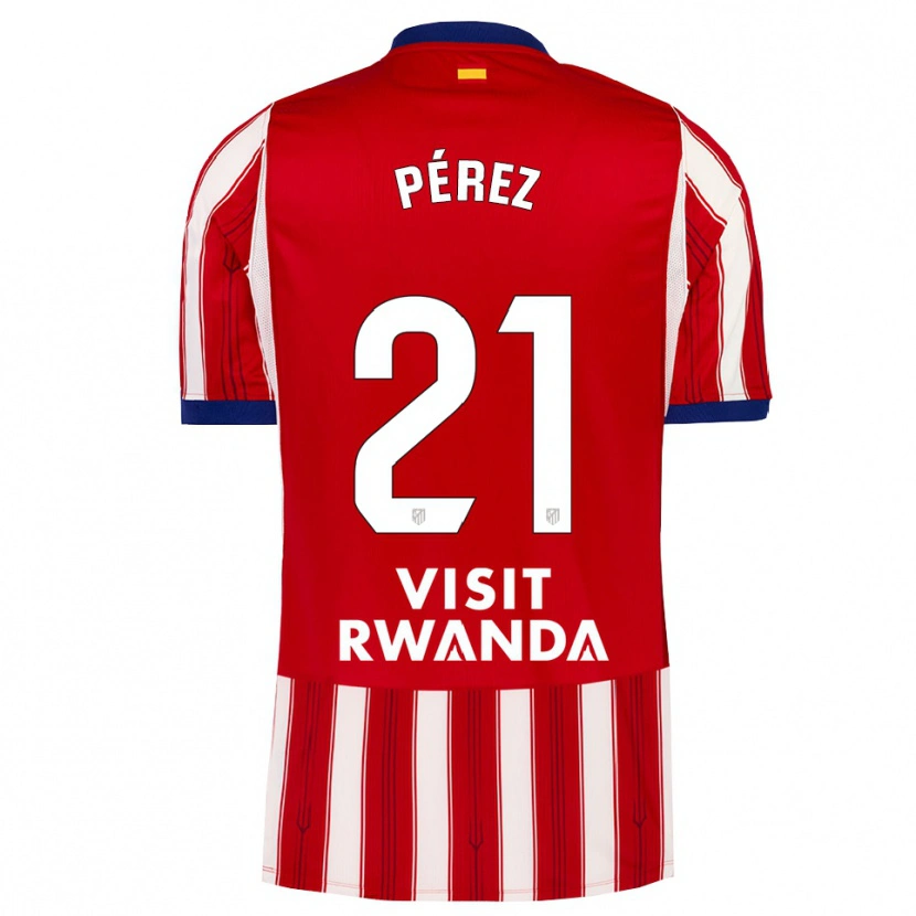 Danxen Børn Diego Pérez #21 Kongeblå Rød Hvid Hjemmebane Spillertrøjer 2026/27 Trøje T-Shirt