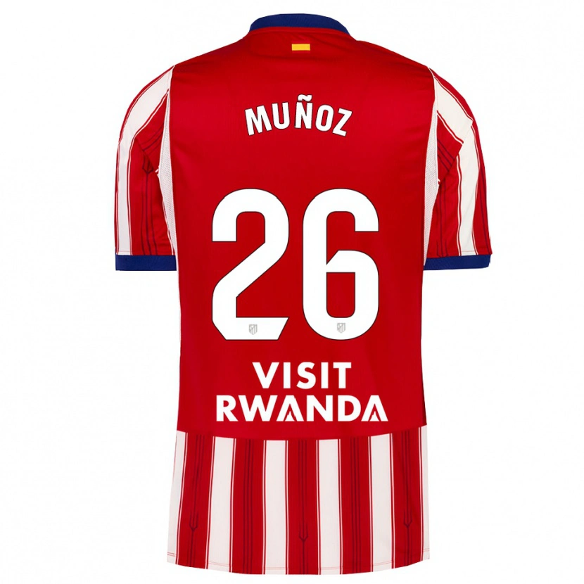 Danxen Børn Izan Muñoz #26 Kongeblå Rød Hvid Hjemmebane Spillertrøjer 2026/27 Trøje T-Shirt