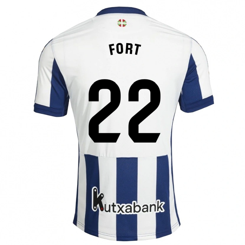 Danxen Børn Héctor Fort #22 Marinehvid Gyldenrod Hjemmebane Spillertrøjer 2026/27 Trøje T-Shirt