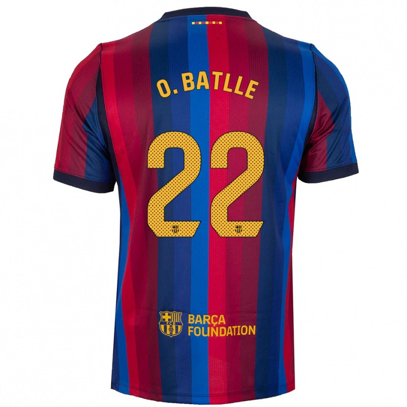 Danxen Børn Ona Batlle #22 Kongeblå Rød Gul Hjemmebane Spillertrøjer 2026/27 Trøje T-Shirt