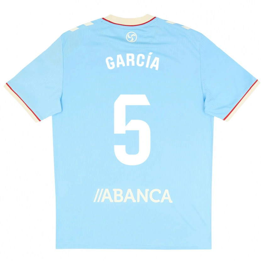Danxen Børn Noa García #5 Himmelblå Hvid Rød Hjemmebane Spillertrøjer 2026/27 Trøje T-Shirt