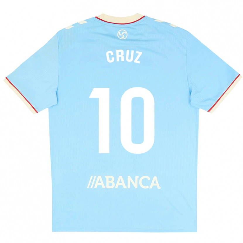 Danxen Børn Tati Cruz #10 Himmelblå Hvid Rød Hjemmebane Spillertrøjer 2026/27 Trøje T-Shirt