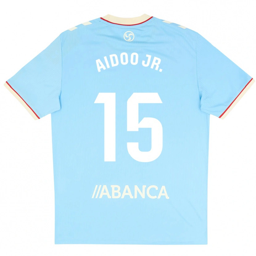 Danxen Børn Joseph Aidoo #15 Himmelblå Hvid Rød Hjemmebane Spillertrøjer 2026/27 Trøje T-Shirt