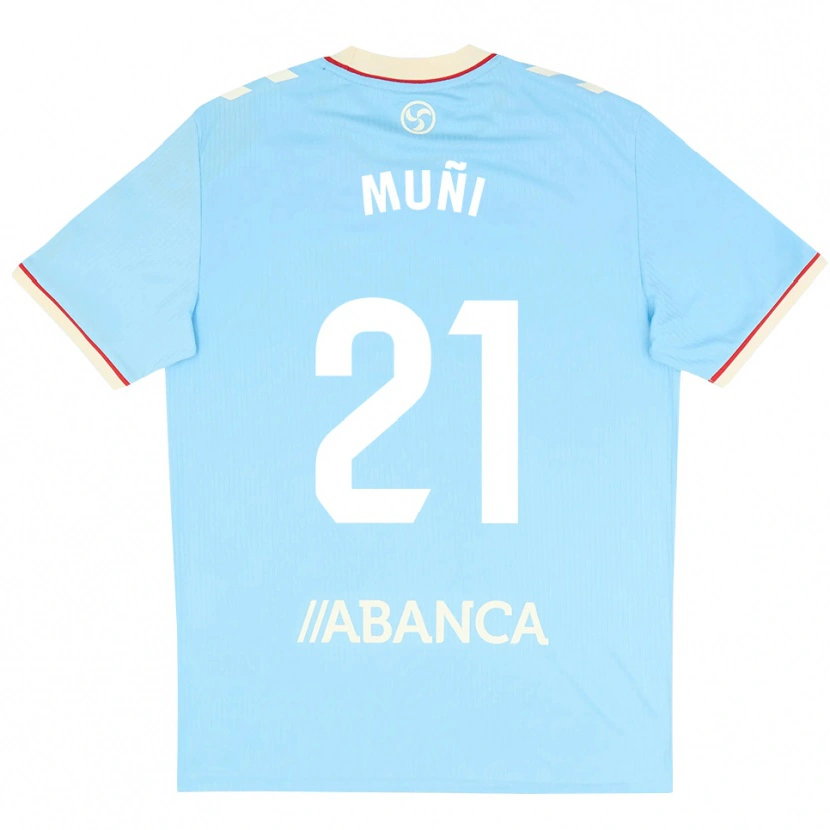 Danxen Børn Sara Álvarez Muñi #21 Himmelblå Hvid Rød Hjemmebane Spillertrøjer 2026/27 Trøje T-Shirt