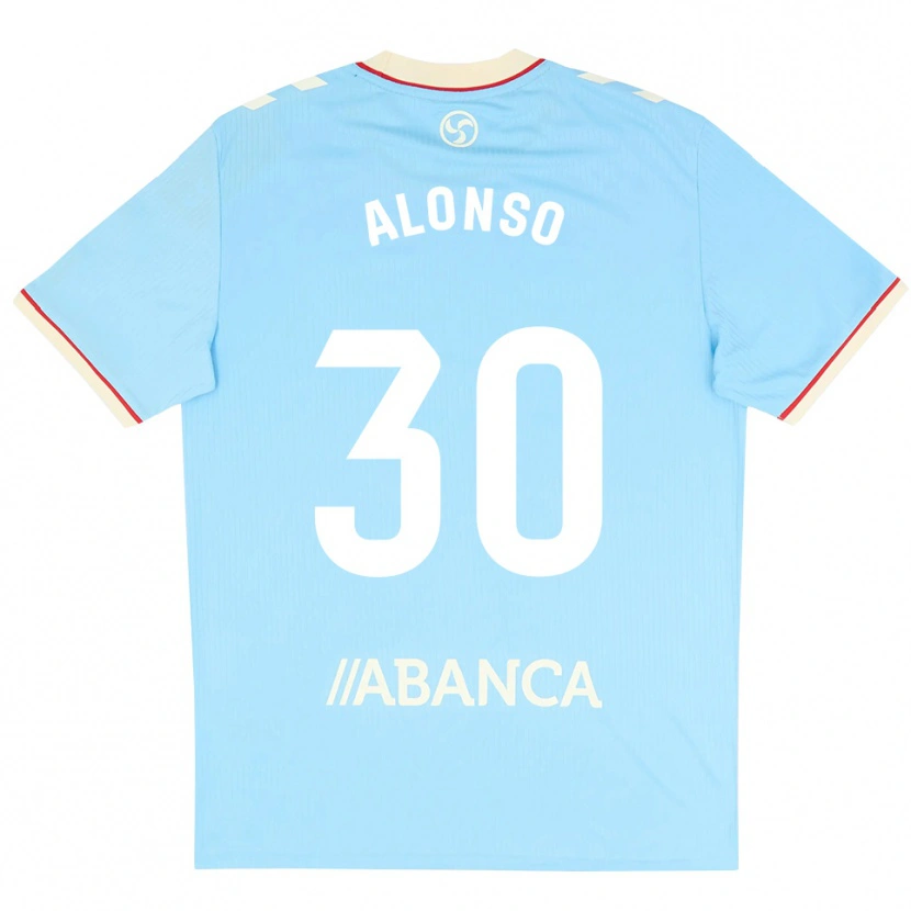 Danxen Børn Adriana Alonso #30 Himmelblå Hvid Rød Hjemmebane Spillertrøjer 2026/27 Trøje T-Shirt