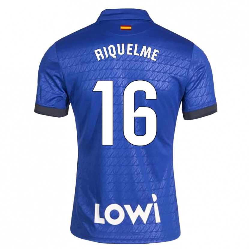 Danxen Børn Adrián Riquelme #16 Blå Hvid Sort Hjemmebane Spillertrøjer 2026/27 Trøje T-Shirt