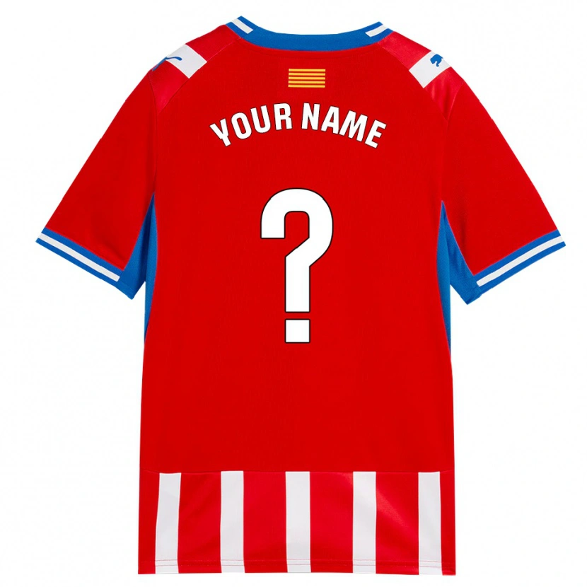 Danxen Børn Dit Navn #0 Rød Hvid Himmelblå Hjemmebane Spillertrøjer 2026/27 Trøje T-Shirt