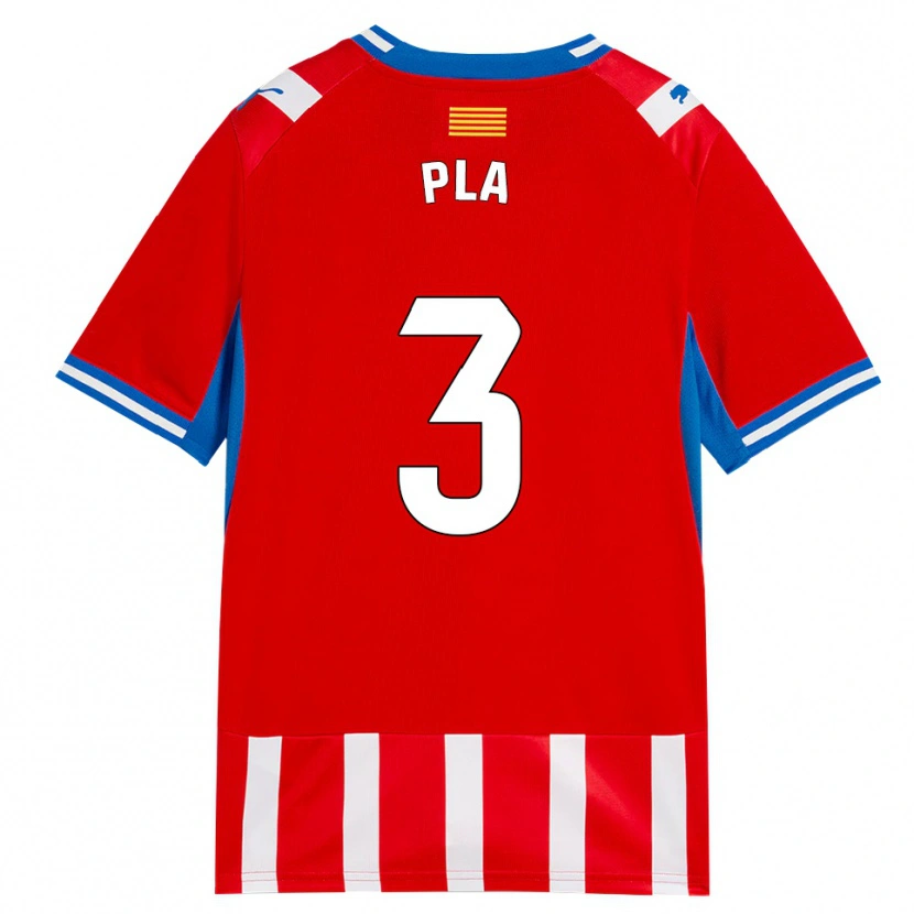 Danxen Børn Marta Pla #3 Rød Hvid Himmelblå Hjemmebane Spillertrøjer 2026/27 Trøje T-Shirt