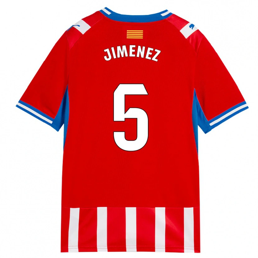 Danxen Børn Ángela Jiménez #5 Rød Hvid Himmelblå Hjemmebane Spillertrøjer 2026/27 Trøje T-Shirt
