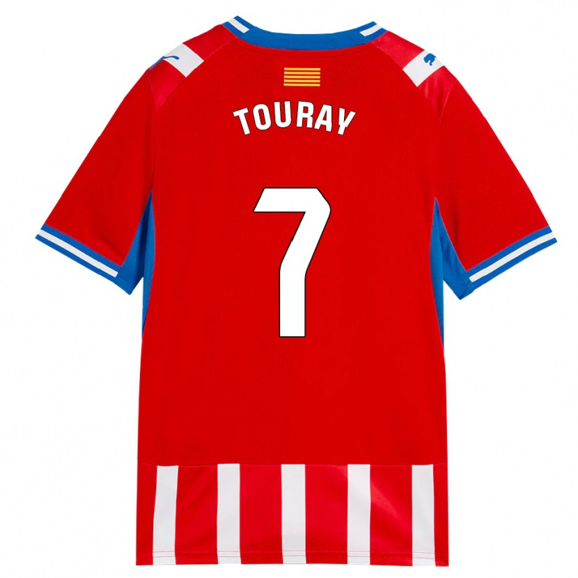 Danxen Børn Muhammed Touray #7 Rød Hvid Himmelblå Hjemmebane Spillertrøjer 2026/27 Trøje T-Shirt