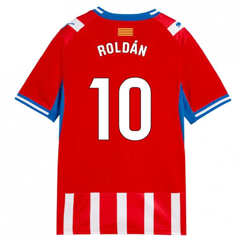 Danxen Børn Marcos Roldán #10 Rød Hvid Himmelblå Hjemmebane Spillertrøjer 2026/27 Trøje T-Shirt