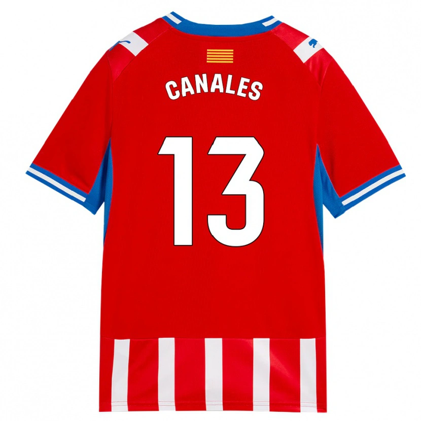 Danxen Børn Juanvi Canales #13 Rød Hvid Himmelblå Hjemmebane Spillertrøjer 2026/27 Trøje T-Shirt