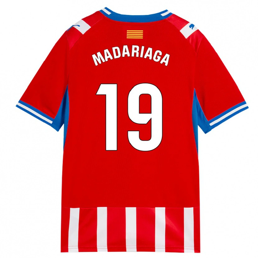 Danxen Børn Génesis Madariaga #19 Rød Hvid Himmelblå Hjemmebane Spillertrøjer 2026/27 Trøje T-Shirt