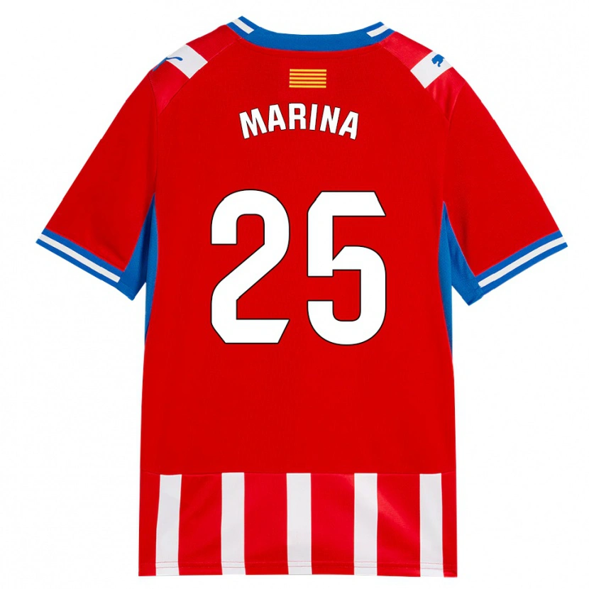 Danxen Børn Sergi Marina #25 Rød Hvid Himmelblå Hjemmebane Spillertrøjer 2026/27 Trøje T-Shirt