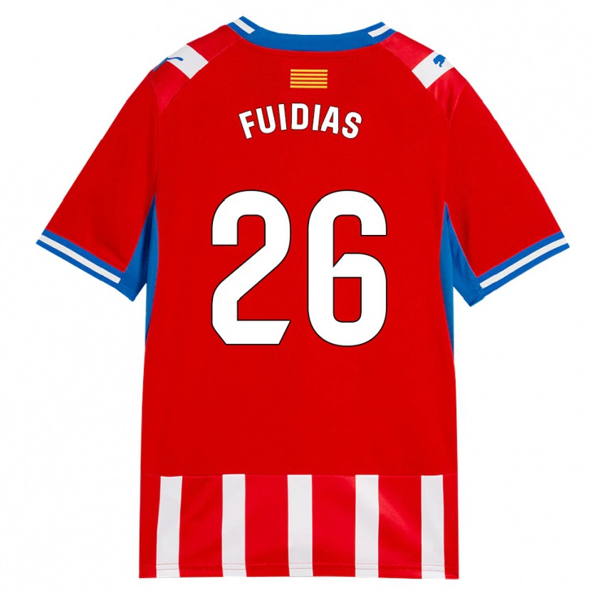 Danxen Børn Toni Fuidias #26 Rød Hvid Himmelblå Hjemmebane Spillertrøjer 2026/27 Trøje T-Shirt