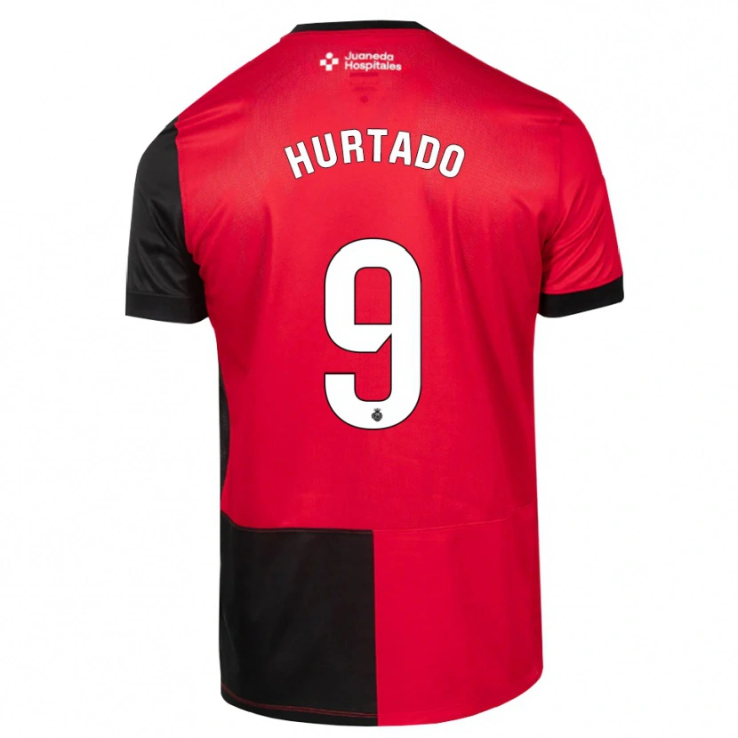 Danxen Børn Wilber Hurtado #9 Sort Rød Hvid Hjemmebane Spillertrøjer 2026/27 Trøje T-Shirt