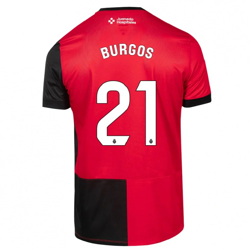 Danxen Børn Hugo Burgos #21 Sort Rød Hvid Hjemmebane Spillertrøjer 2026/27 Trøje T-Shirt