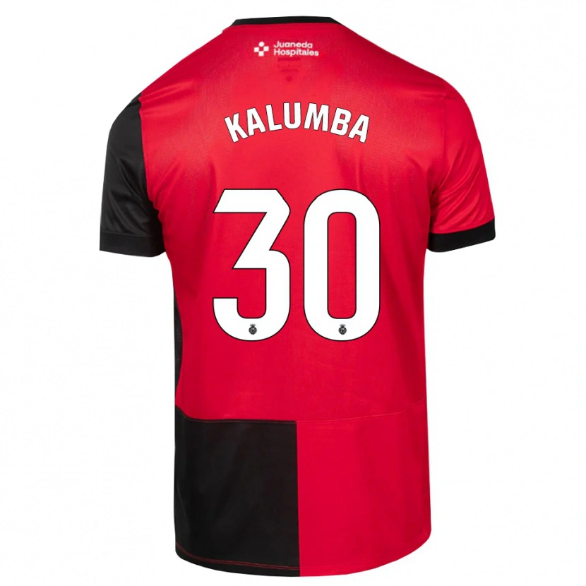 Danxen Børn Justin Kalumba #30 Sort Rød Hvid Hjemmebane Spillertrøjer 2026/27 Trøje T-Shirt